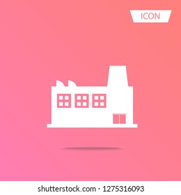 Industrial building icon vector isolated on white background.
