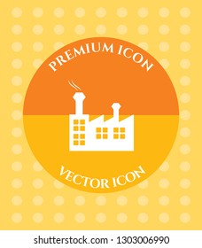 Industrial Building Icon for Web. Application, Software & Graphic Design.