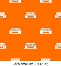 Industrial building pattern repeat seamless in orange color for any design. Vector geometric illustration