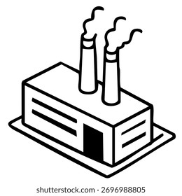 Estrutura de edifício industrial simbolizando a produção e a geração de energia