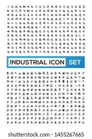 Industrial and building vector icon set