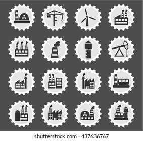 industrial building web icons for user interface design