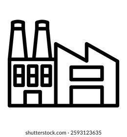 Industrial Buildings Glyph Icon Design For Personal nad Commercial Use