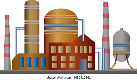 Industrial buildings.  Use on scenes of animated and comic material. 