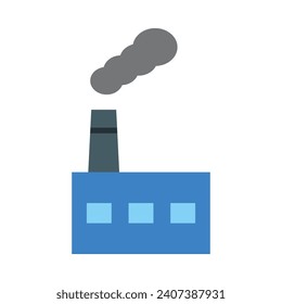 Industrial Buildings Vector Flat Icon For Personal And Commercial Use.

