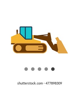 Industrial bulldozer icon