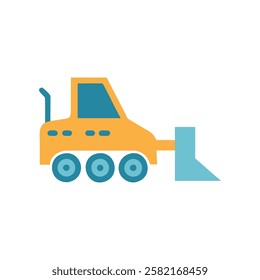 Industrial Bulldozer Icon for Land Development