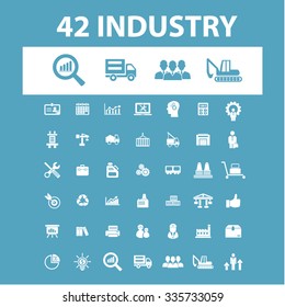 Industrial business, Factory, industry, meeting, logistics, manufacturing, plant, engineering, business concept  icons, signs vector concept set for infographics, mobile, website, application
