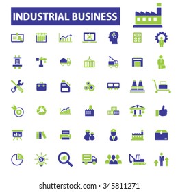 Industrial business, factory, industry, meeting, logistics, manufacturing, plant, engineering, business concept  icons, signs vector concept set for infographics, mobile, website, application 