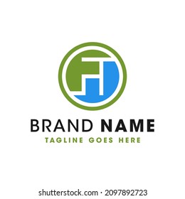 industrial business illustration logo design with letter T