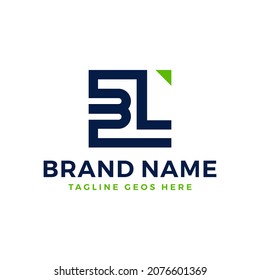 industrial business inspiration illustration logo design with letter BL