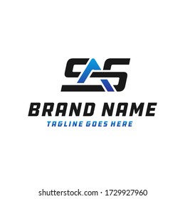 industrial business logo design. letter SAS