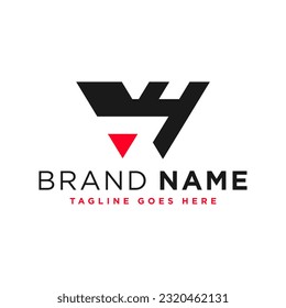 industrial business logo design with letter VH