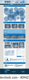 Industrial business website vector template