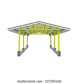 Industrial canopy, vector illustration