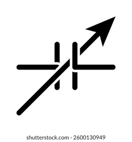 Industrial capacitor icon simple vector. Electric circuit. Central computer