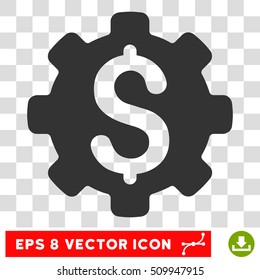 Industrial Capital EPS vector pictogram. Illustration style is flat iconic gray symbol on white background.