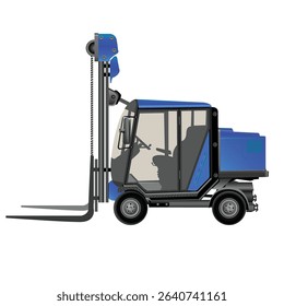 industrial cargo lifter machine with white background