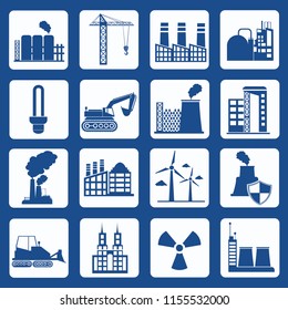 Industrial and cargo vector icon set design