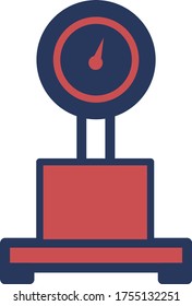 Industrial Cargo Weight Scale. Flat Vector Icon illustration. Simple black symbol on white background. Industrial Cargo Weight Scale sign design template for web and mobile UI element
