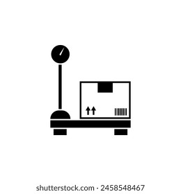 Industrial Cargo Weight Scale flat vector icon. Simple solid symbol isolated on white background. Industrial Cargo Weight Scale sign design template for web and mobile UI element