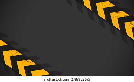 industrial caution alert background with blank space vector