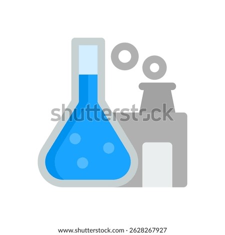 industrial chemistry simple flat icon illustration