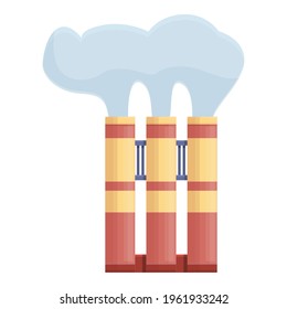 Icono de chimenea industrial. Caricatura del ícono del vector de la chimenea industrial para el diseño web aislado en fondo blanco