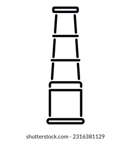 Industrial chimney icon outline vector. Smoke brick. Stack pipe