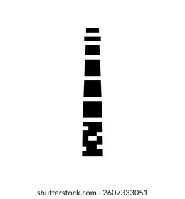 industrial chimney industry glyph icon vector. industrial chimney industry sign. isolated symbol illustration