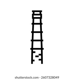 industrial chimney industry line icon vector. industrial chimney industry sign. isolated contour symbol black illustration