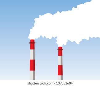 industrial chimney smoke pollution