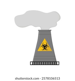 Industrial Chimneys Vector Illustration - 01