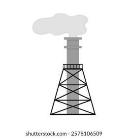 Industrial Chimneys Vector Illustration - 06