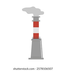 Industrial Chimneys Vector Illustration - 08