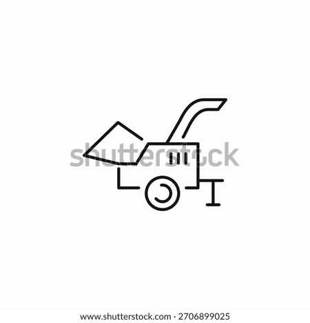 industrial chipper machine icon sign vector