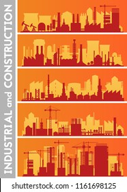 Industrial city skyline sets