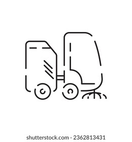 Industrial cleaning line icon. Carpet cleaning. Detergent. Best quality cleaning. Special stain remover. Industrial vacuum. Vector Thin Line Icon. Simple Minimal