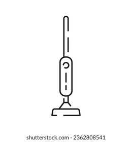 Industrial cleaning line icon and cleaner or worker. Carpet cleaning. Detergent. Best quality cleaning. Special stain remover. Industrial vacuum. Simple and Minimal