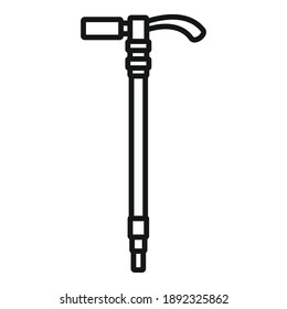 Industrial climber axe icon. Outline industrial climber axe vector icon for web design isolated on white background
