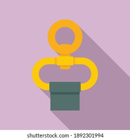 Industrial climber belt ring icon. Flat illustration of industrial climber belt ring vector icon for web design