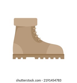 Industrial climber boots icon. Flat illustration of industrial climber boots vector icon isolated on white background