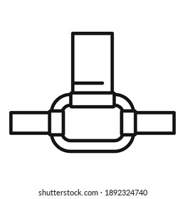 Industrial climber connect ring icon. Outline industrial climber connect ring vector icon for web design isolated on white background