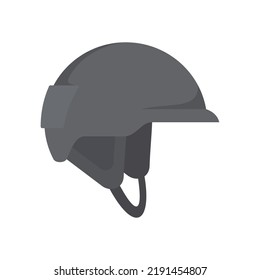 Industrial climber helmet icon. Flat illustration of industrial climber helmet vector icon isolated on white background