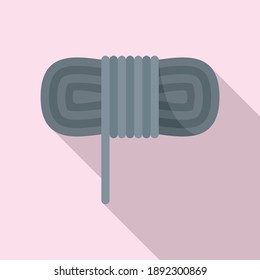Industrial climber rope icon. Flat illustration of industrial climber rope vector icon for web design