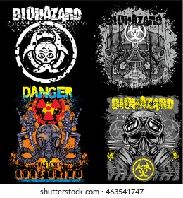 industrial coat of arms with skull, grunge.vintage design t-shirts

