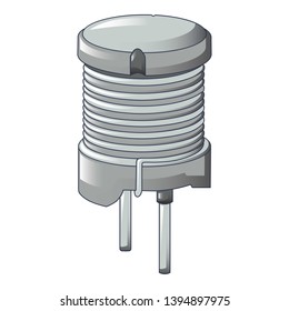 Industrial coil icon. Cartoon of industrial coil vector icon for web design isolated on white background