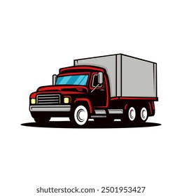 Industrial company box car vector illustration