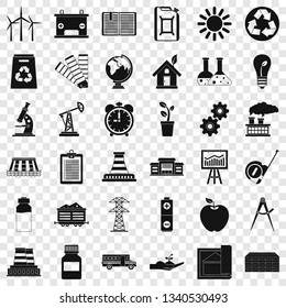 Industrial company icons set. Simple style of 36 industrial company vector icons for web for any design