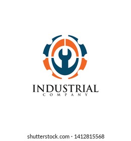 Industrial Company Logo Design Using Gear Stock Vector (royalty Free 